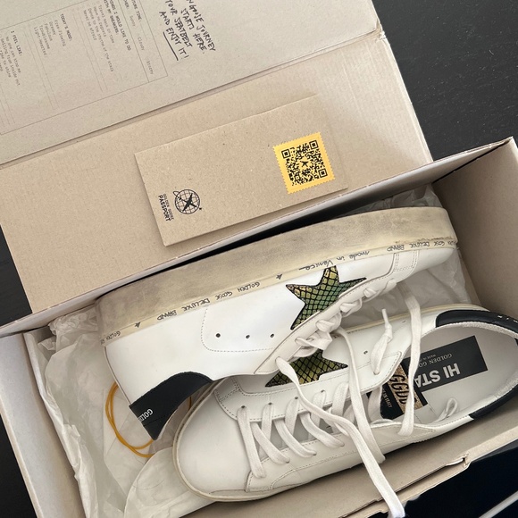 Golden Goose  Hi Star Leather Low-Top Sneakers Iridescent - Picture 1 of 6